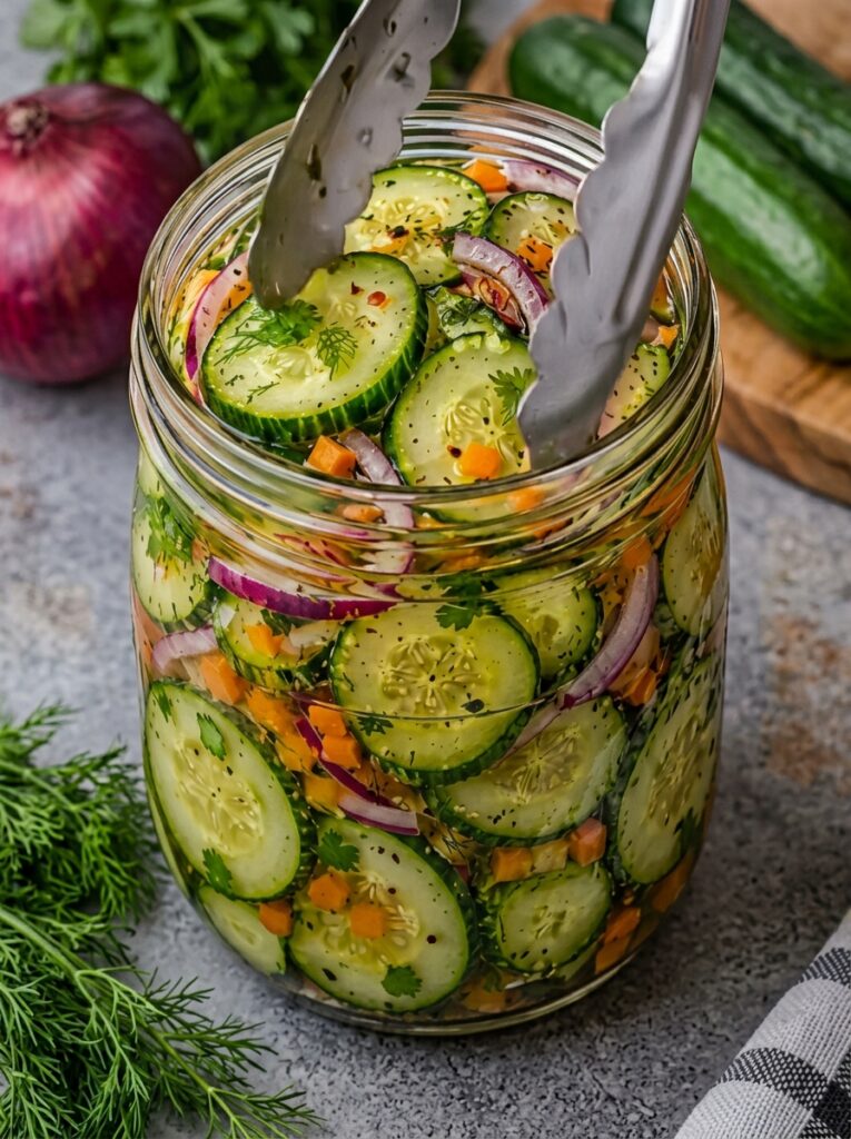 Mediterranean Marinated Cucumber Salad