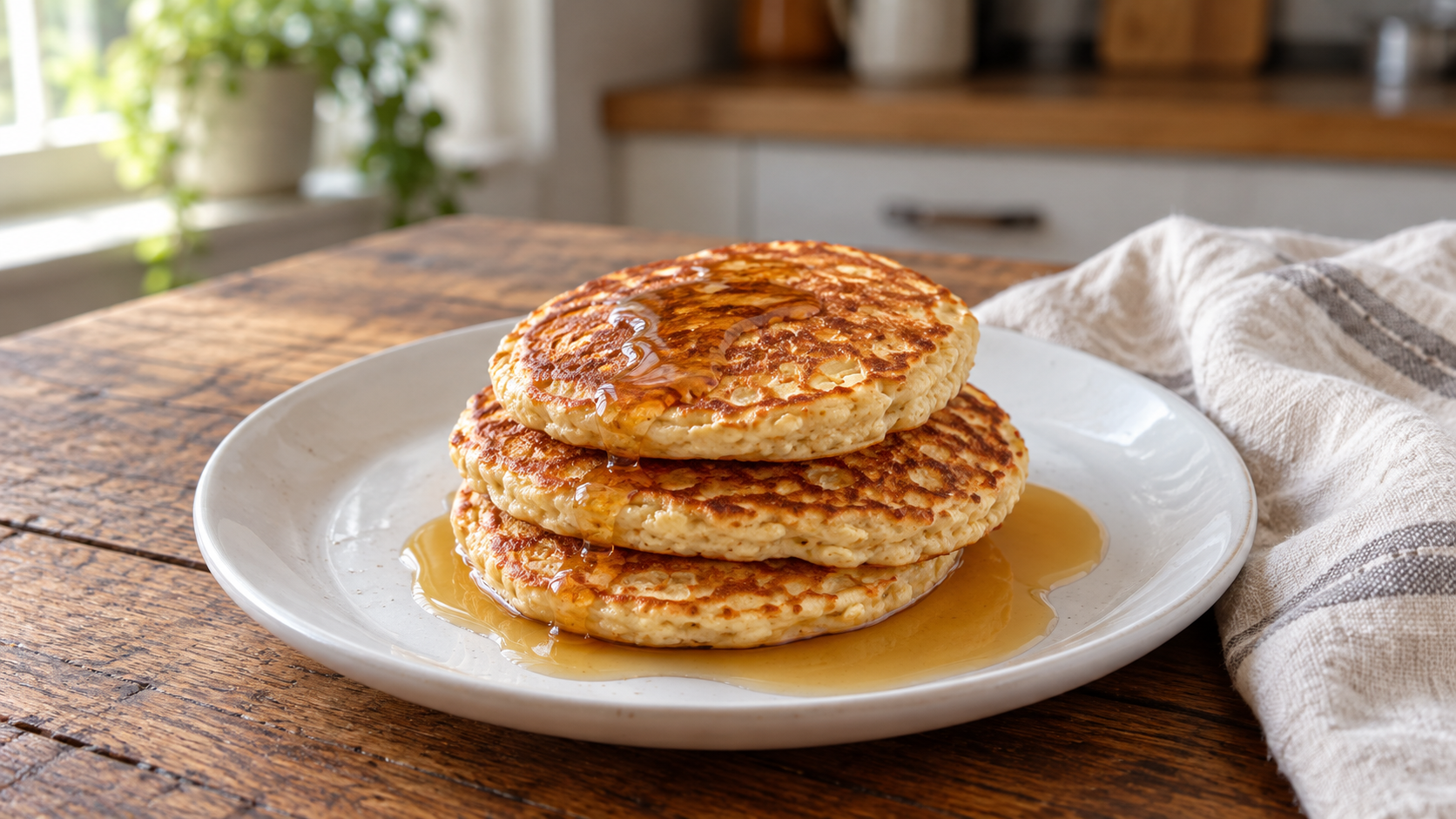 Cottage Cheese Oatmeal Pancakes