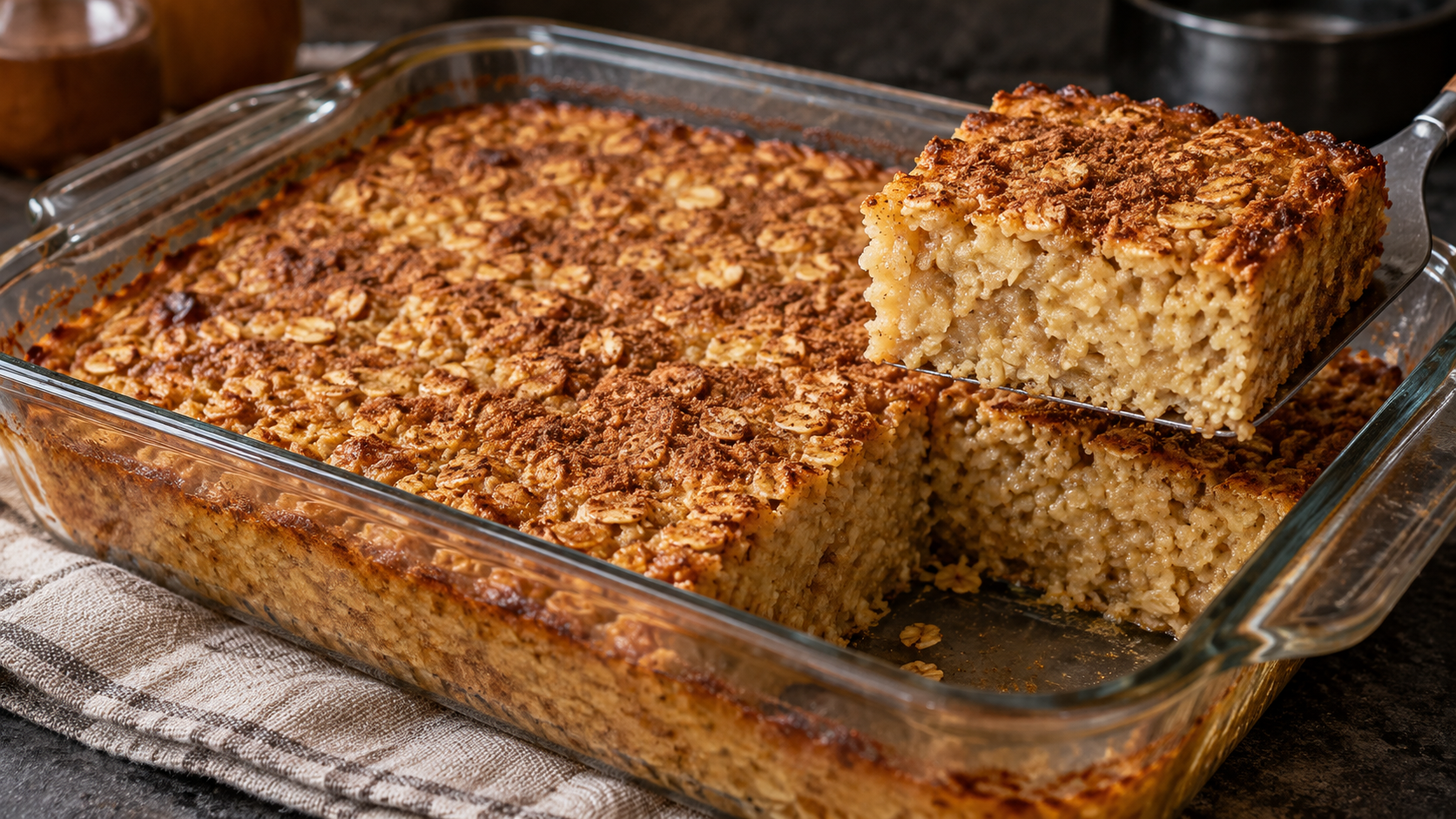 Easy Vanilla Cinnamon Baked Oatmeal Recipe