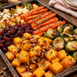 Maple Roasted Vegetable Platter with Butternut Squash and Brussels Sprouts