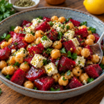 Chickpea and Feta Salad with Lemon Dressing
