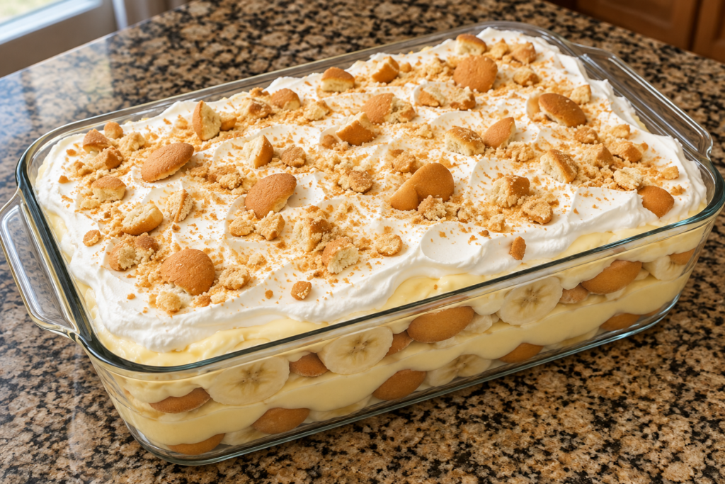 no-bake banana cream pie dessert