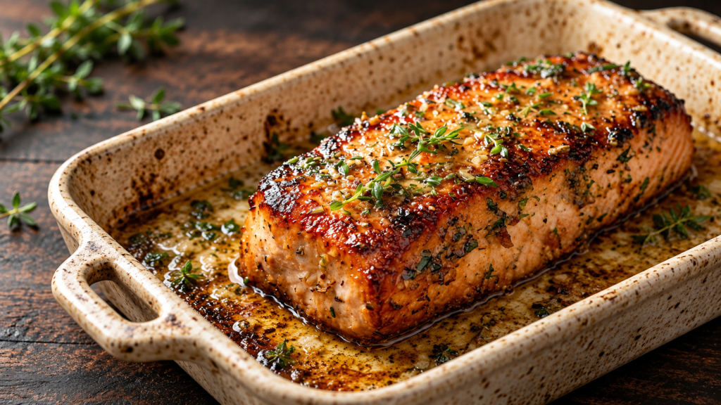 Garlic Butter Herb Baked Salmon Recipe – Easy & Juicy