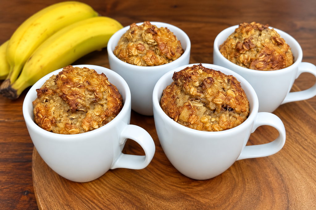 Banana Oatmeal Mug Cakes