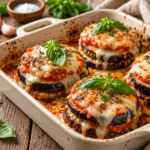 Baked Eggplant Parmesan Stacks