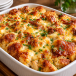 Cheesy Crack Chicken Biscuit Casserole