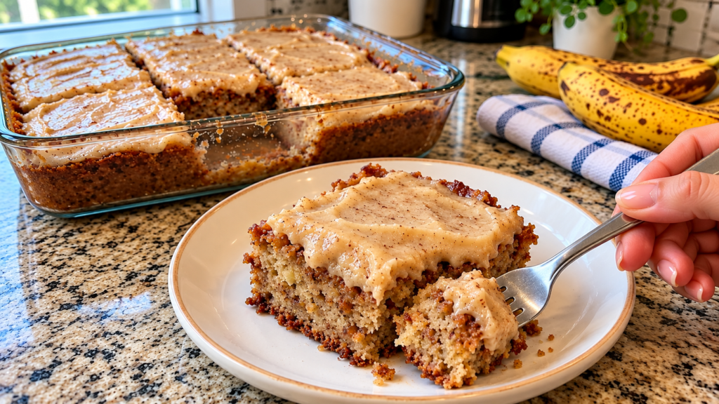 Banana Bread Brownies with Brown Butter Frosting