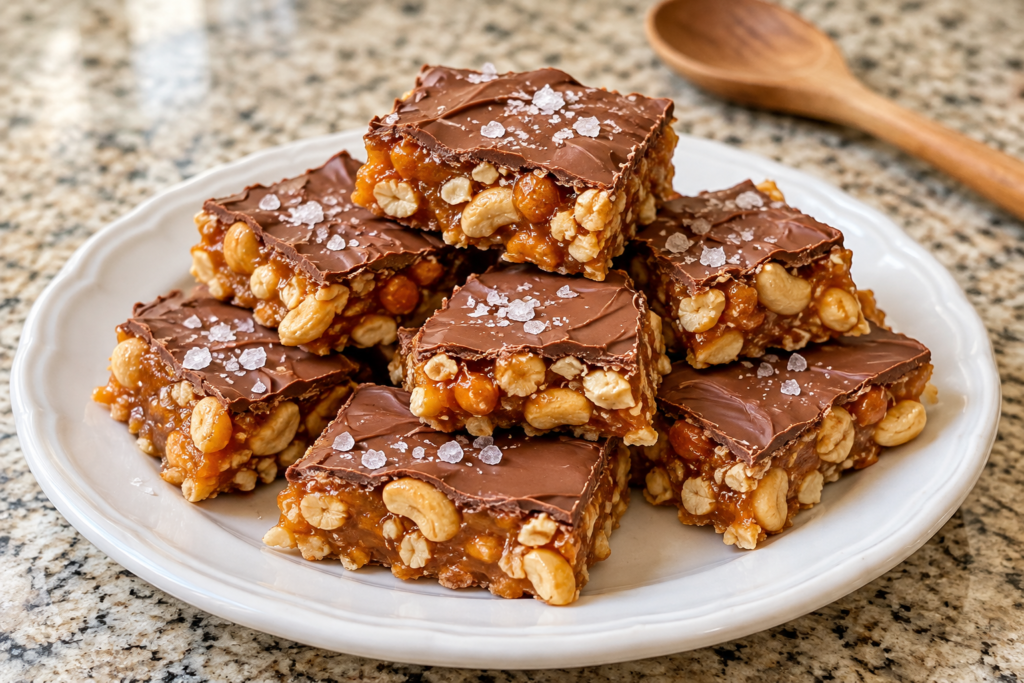 chocolate caramel nut bars