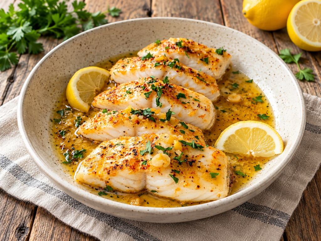 Lemon Garlic Butter Cod Recipe – Easy Pan-Seared Fish