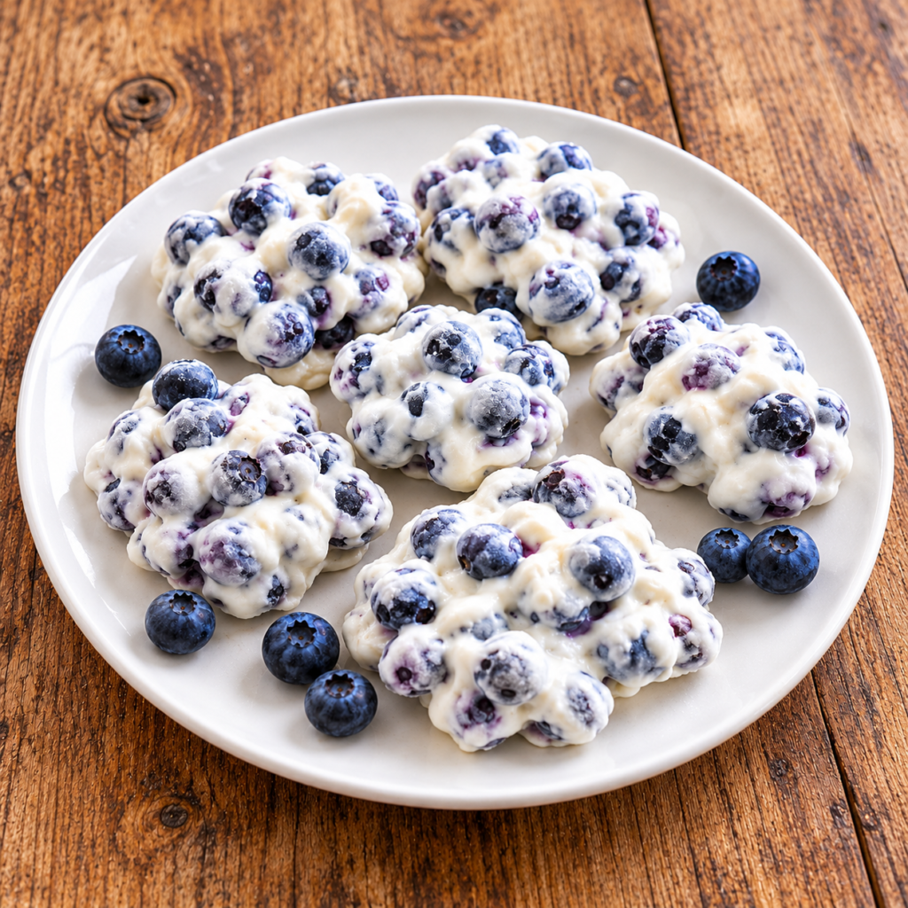 Frozen Blueberry Greek Yogurt Clusters