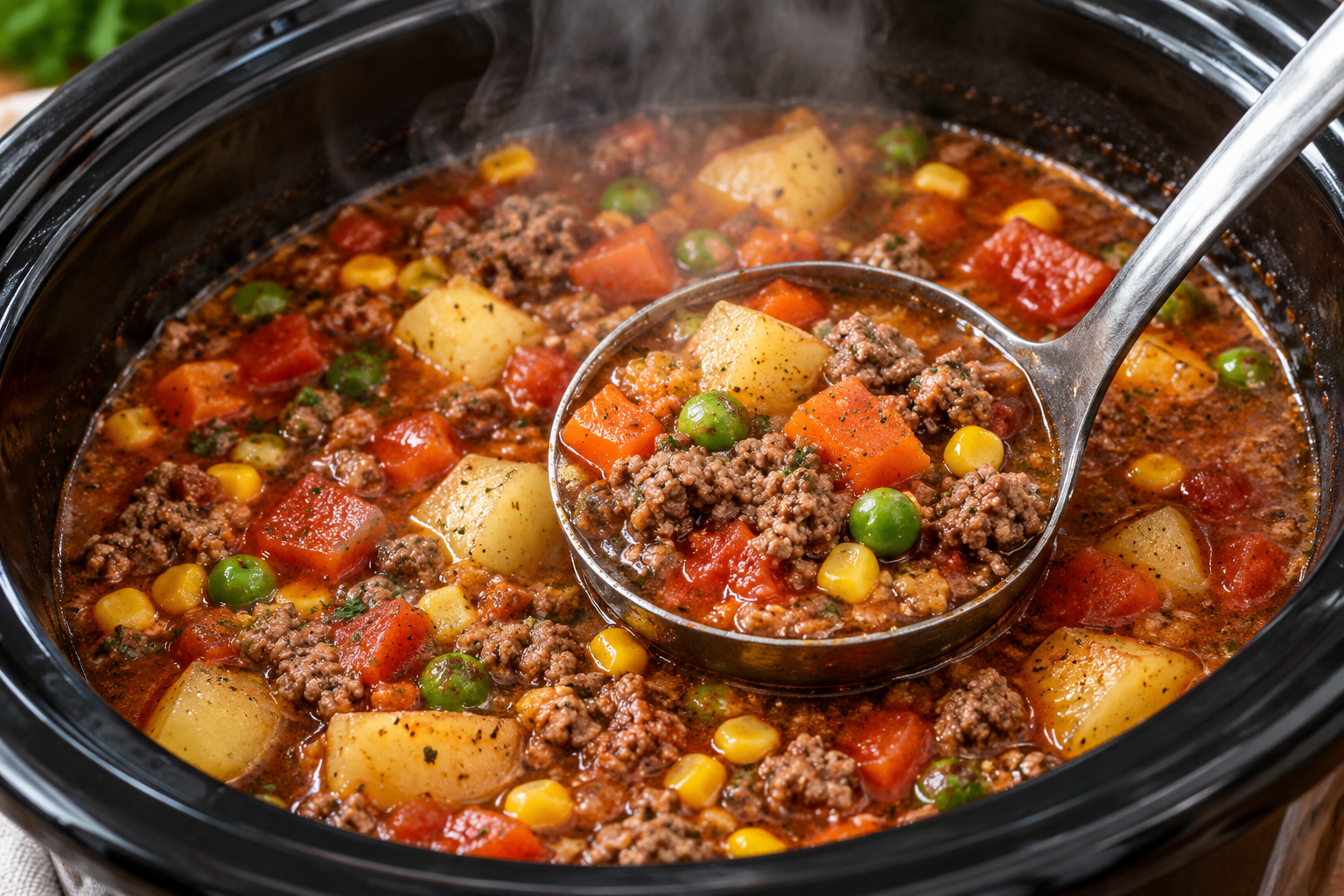 Slow Cooker Hamburger Stew