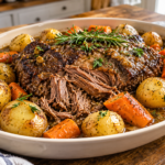 Slow Cooker Garlic Butter Beef Pot Roast with Potatoes