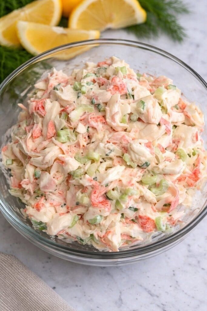 Creamy Crab and Celery Salad with Lemon and Dill