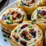 Cranberry Walnut Cream Cheese Pinwheels