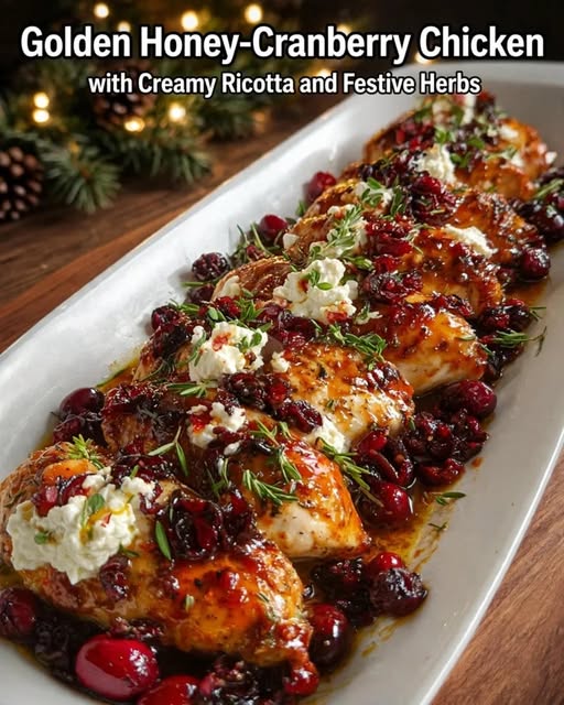 Honey Cranberry Chicken with Ricotta