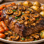 Classic Sunday Pot Roast with Mushroom Gravy