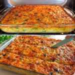 Cheesy Zucchini Casserole with Eggs and Fresh Herbs