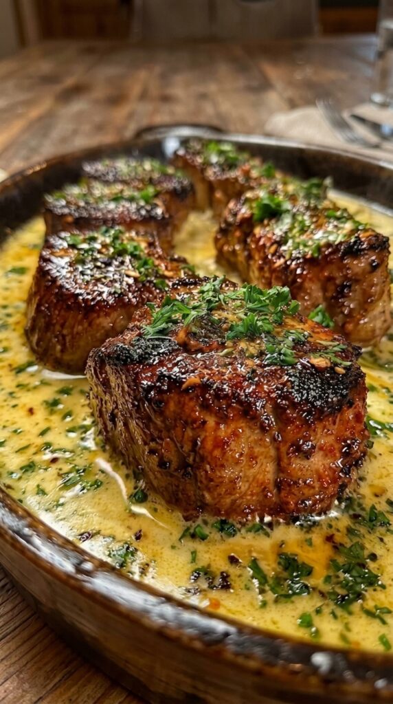 Creamy Garlic Butter Steak Medallions