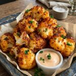 Crispy Garlic Parmesan Cauliflower Bites Recipe