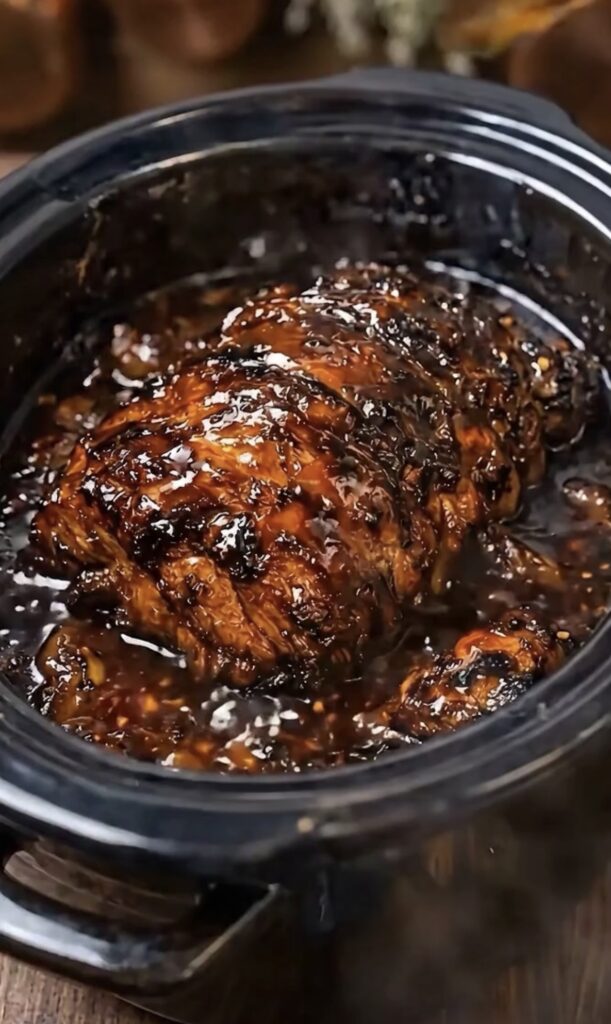 Slow Cooker Honey Garlic Beef Roast