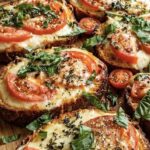 Cheesy Tomato and Basil Garlic Toast