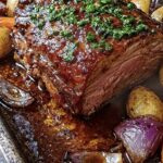 Garlic Herb Roast Beef with Potatoes, Carrots & Red Onions