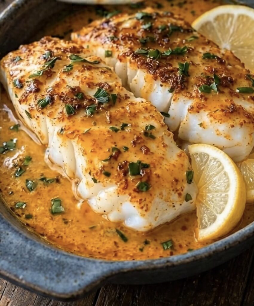 Pan-Seared Cod with Creamy Orange Butter Sauce