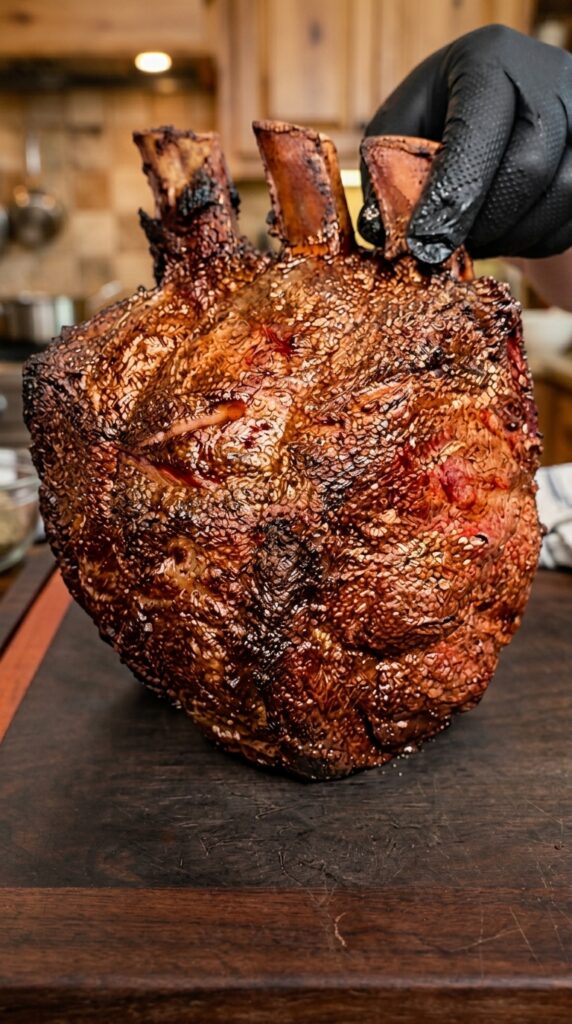 Garlic Herb Crusted Bone-In Prime Rib Roast Recipe