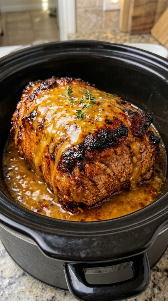 Slow Cooker Honey Mustard Pork Roast – Tender & Creamy