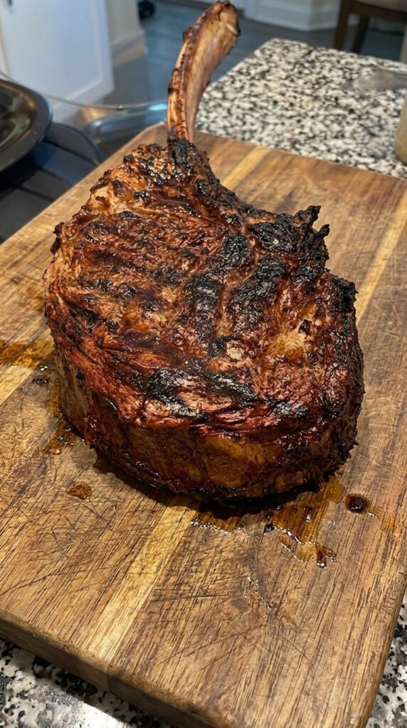 🥩 Garlic Butter Tomahawk Ribeye Steak with a Perfect Golden Crust