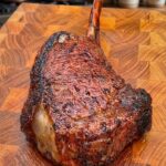 Cast-Iron Seared Tomahawk Ribeye Steak with Garlic Herb Butter