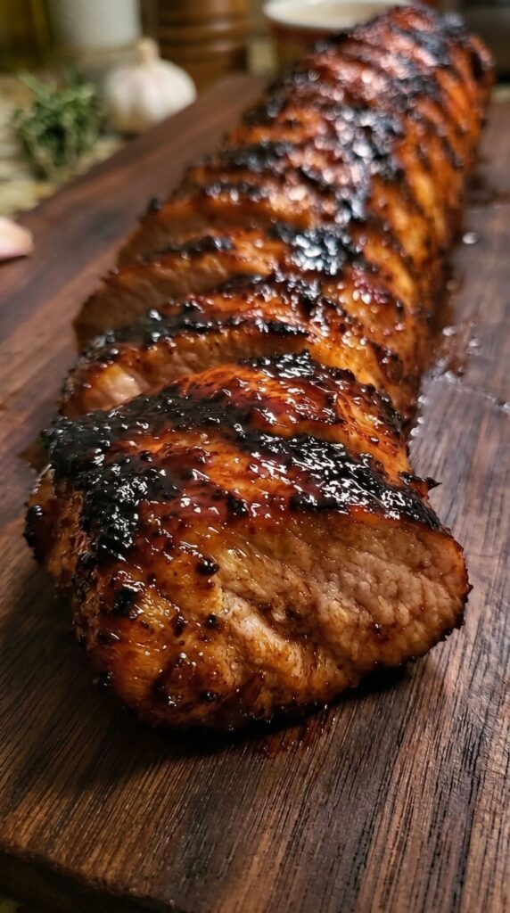 Smoky Honey Garlic BBQ Pork Tenderloin – Juicy, Tender, and Perfectly Caramelized