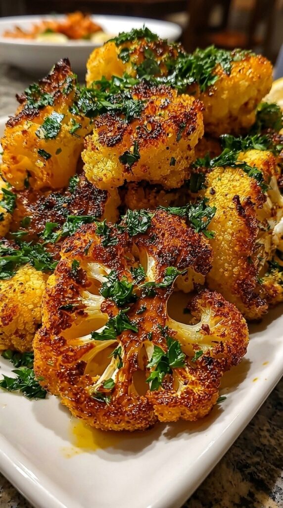 Garlic Herb Roasted Cauliflower