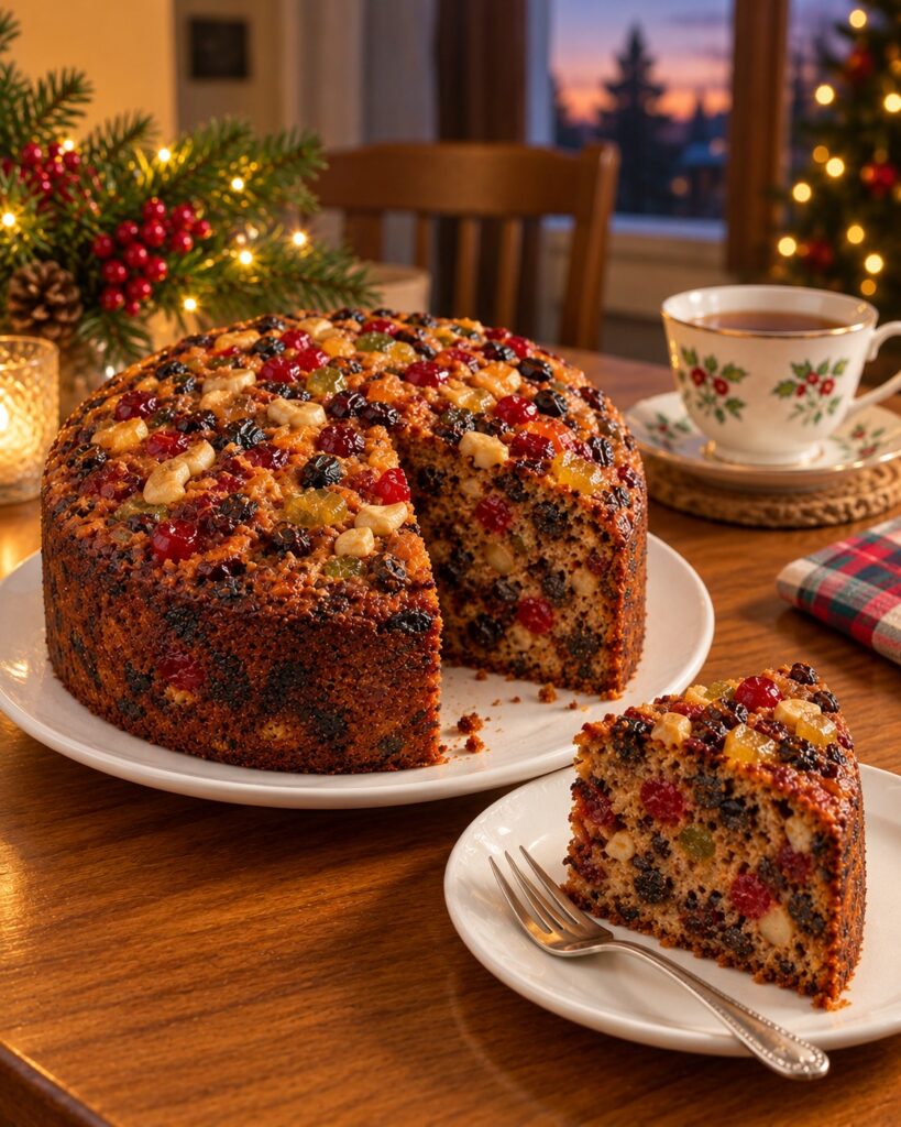 Traditional Eggless Christmas Fruit Cake