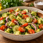 Fresh Avocado, Cucumber & Tomato Herb Salad