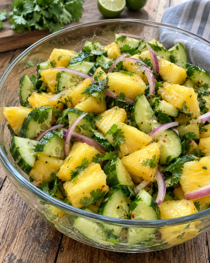 Pineapple Cucumber Salad 🍍🥒