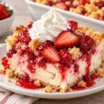 Strawberry cheesecake dump cake