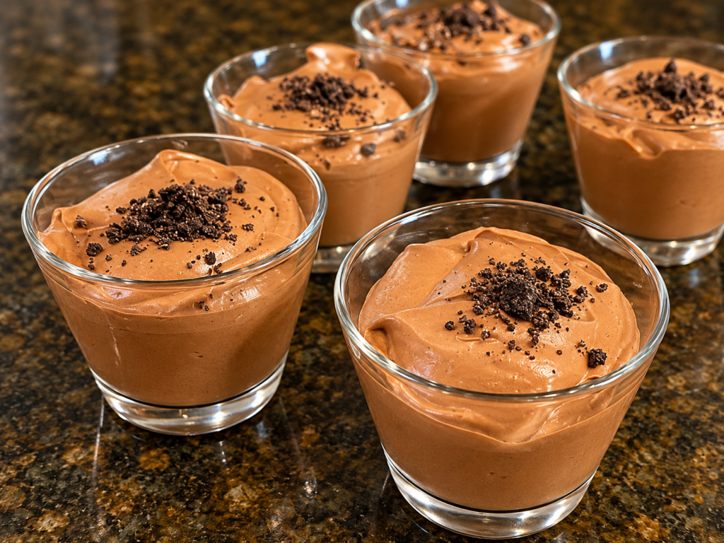Easy Chocolate Mousse Cups