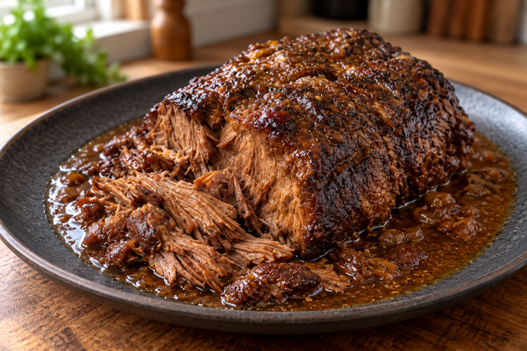 Slow-Braised Beef Pot Roast with Onion Gravy