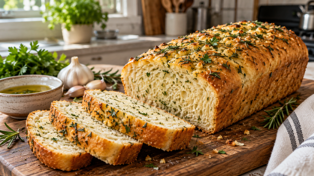 Vegan Herb and Garlic Bread Loaf