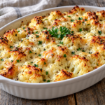 Cheesy Roasted Cauliflower Bake with Garlic