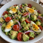 Avocado Egg Salad with Tomatoes & Red Onion