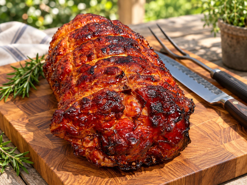Honey Brown Sugar Glazed Baked Ham Recipe