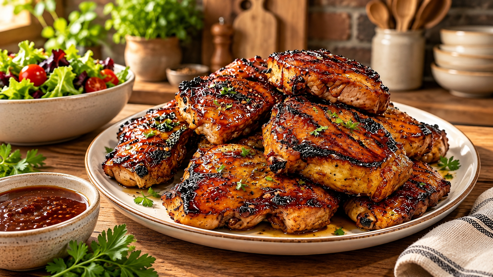 Easy Honey Garlic BBQ Chicken Thighs – Juicy & Sticky