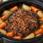 Slow Cooker Pot Roast with Carrots and Onions