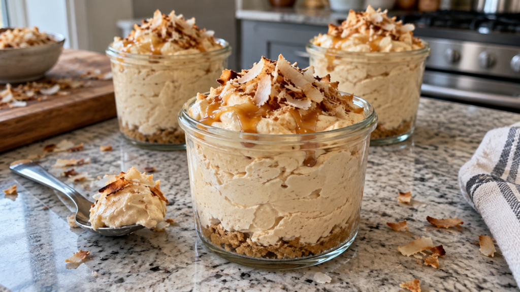 Toasted Caramel Coconut Cheesecake Fluff